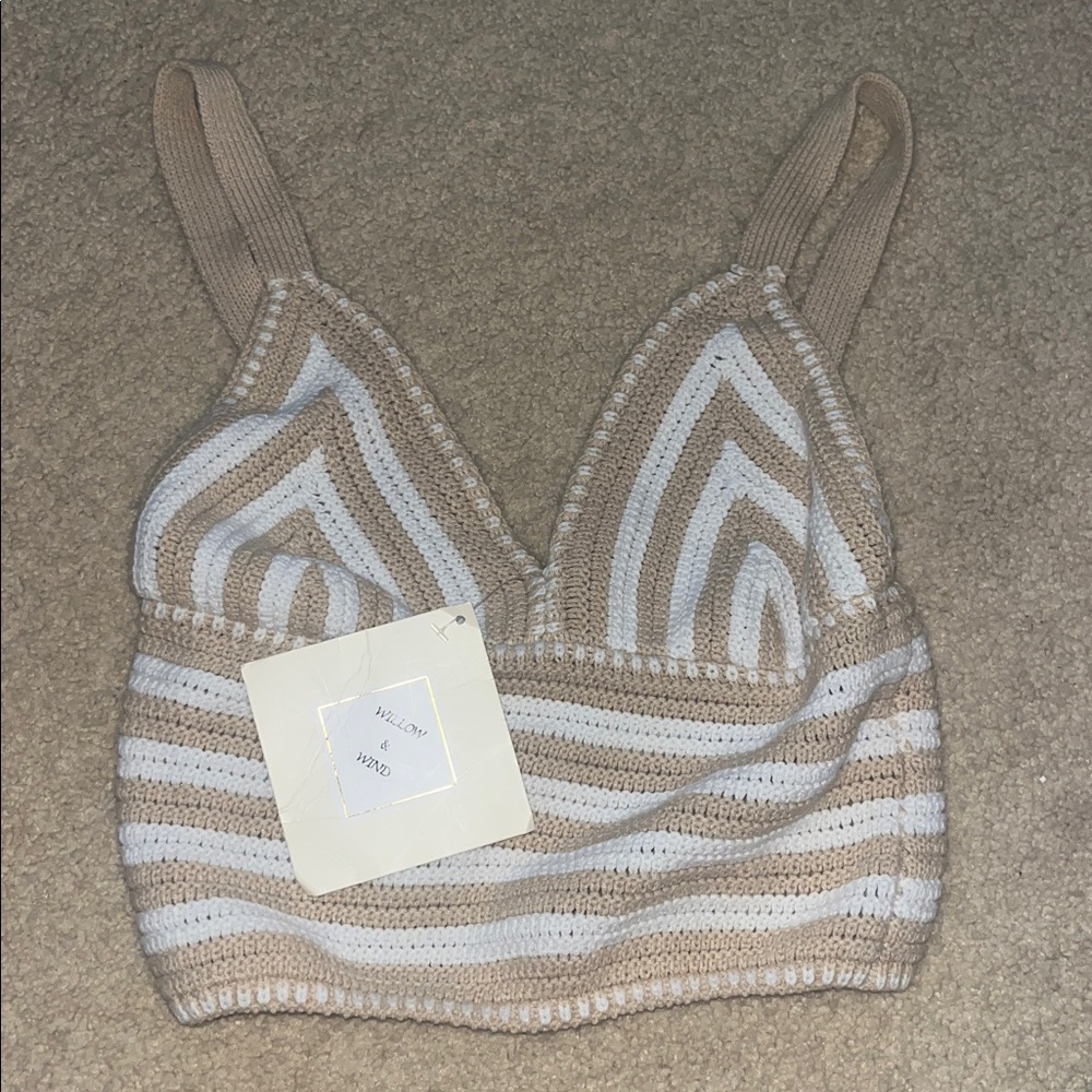 Striped Knit Crop Top
